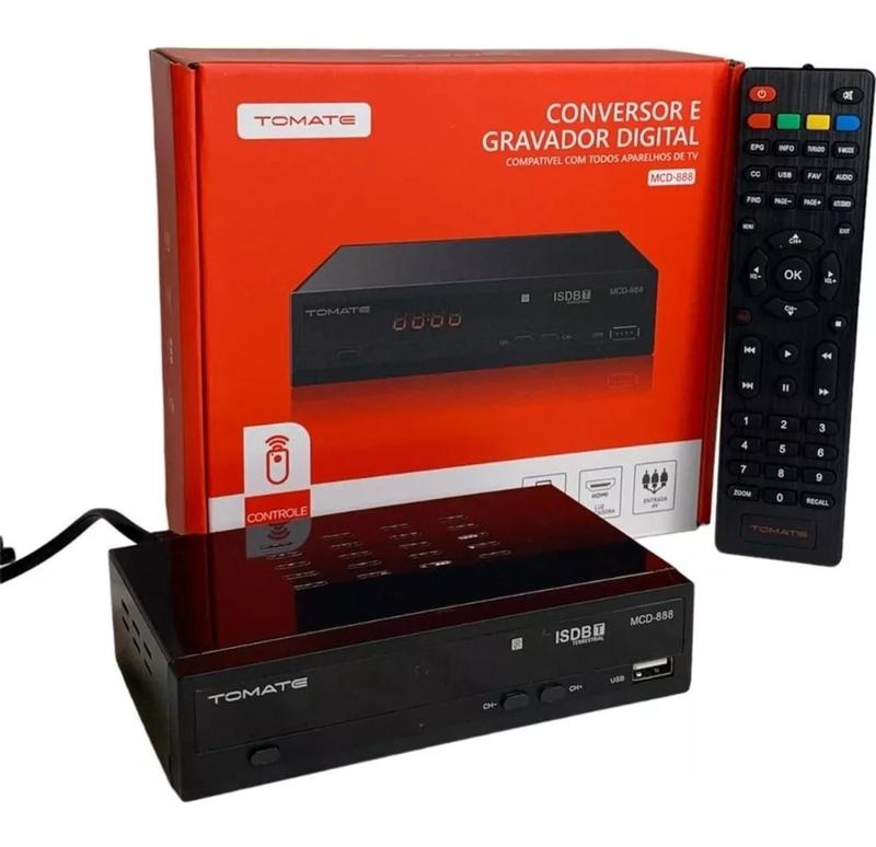Conversor Digital Gravador Bivolt Tv Digital Tomate Mcd-888